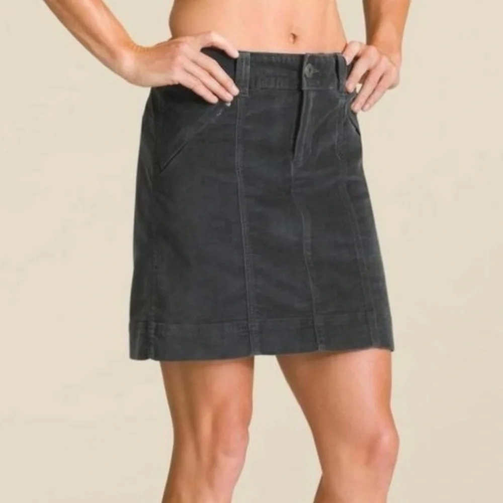 Athleta Roseville Taupe Brown Mini Skirt Velvet Texture Fall Women’s 6 - Picture 9 of 9